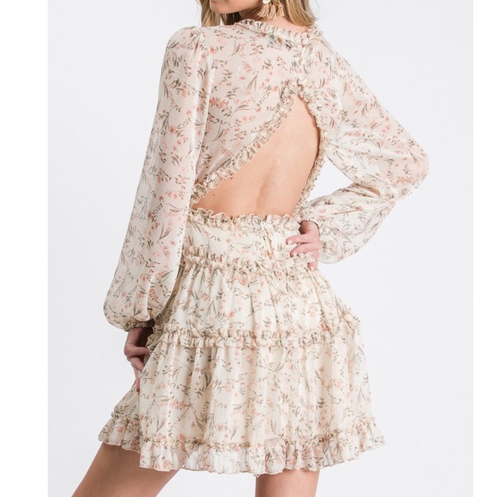Destiny Calls Floral Ruffle Dress - Picture 4 of 11